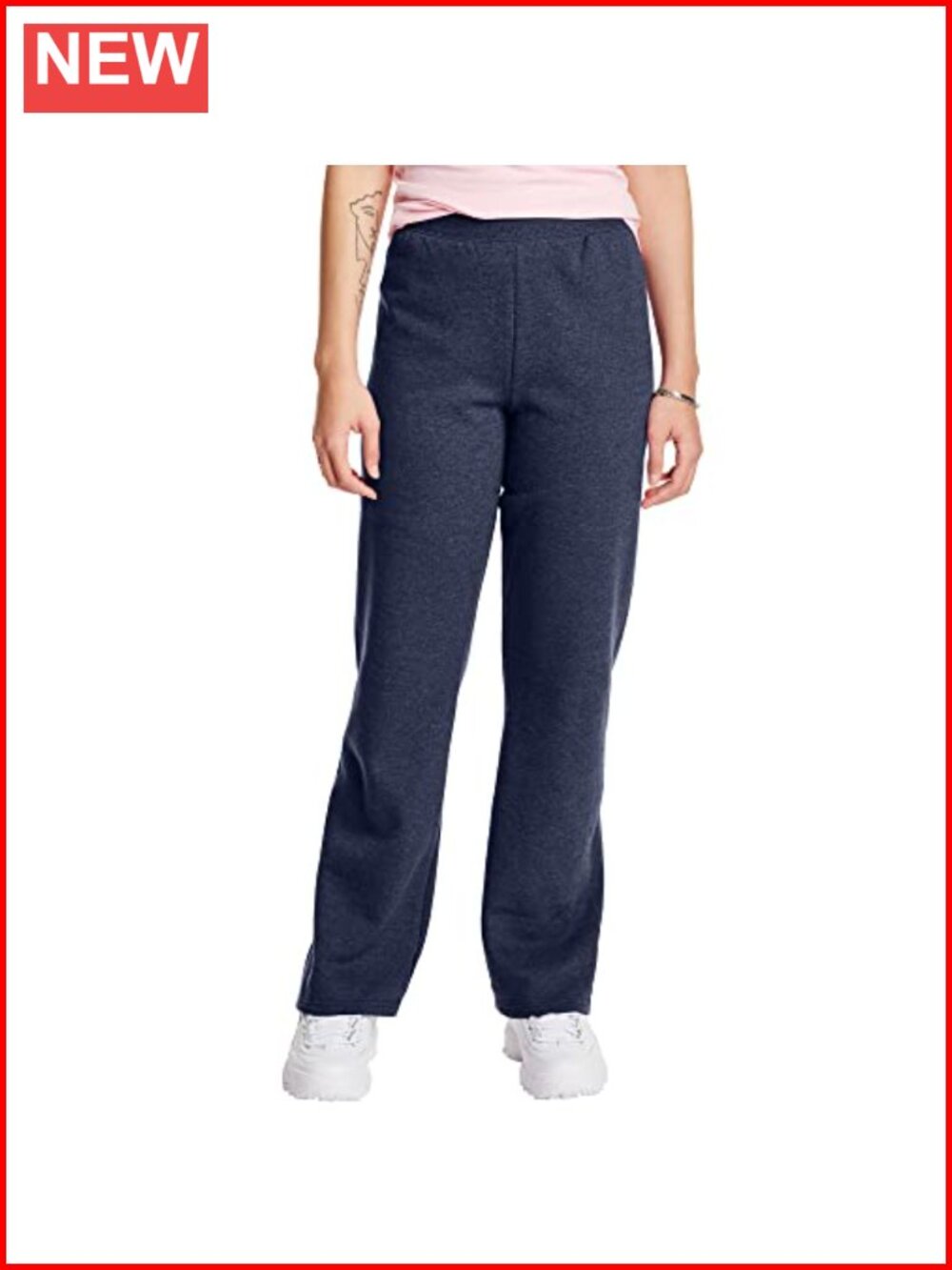 Hanes EcoSmart Fleece Sweatpants Open-Bottom Pull-On Lounge Pants